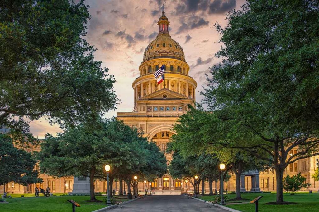 a picture of the Texas capital building to demonstrate Texas Drug Laws