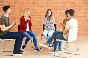 Group session underway at one of the suboxone addiction treatment centers TX offers