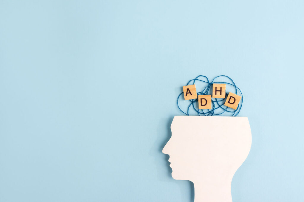 artistic depiction of an adhd brain