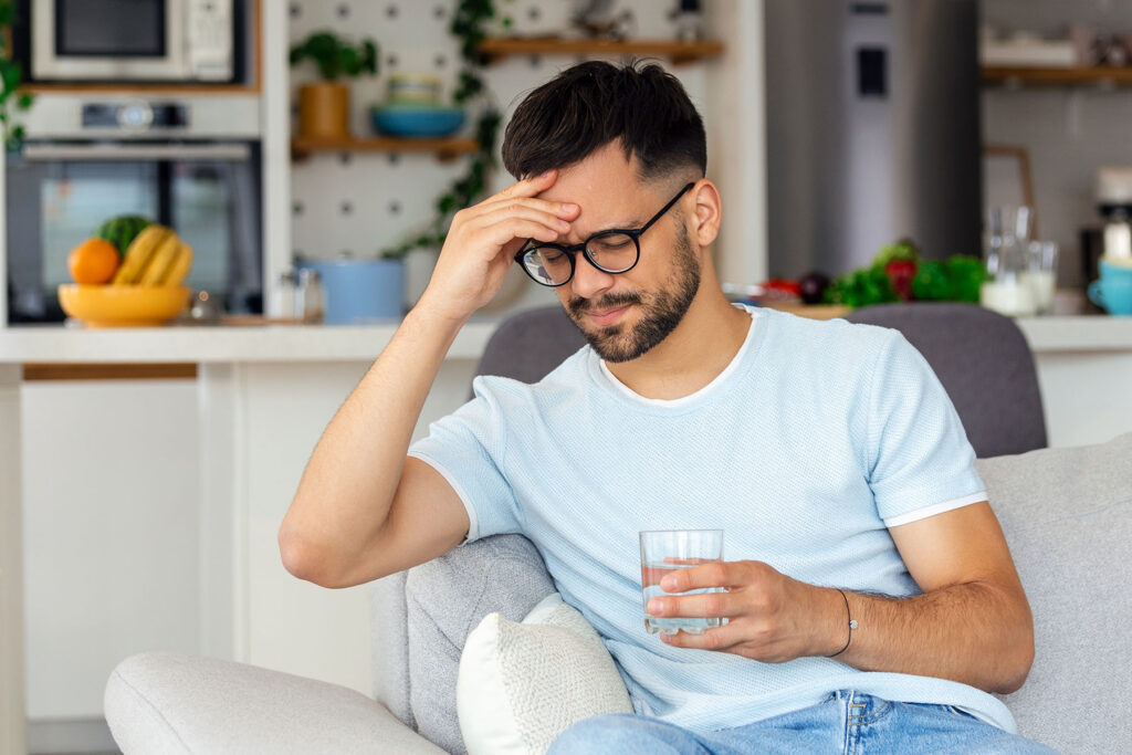 a man who is abusing roxicodone struggles to conceal the signs